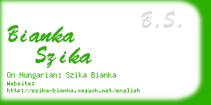 bianka szika business card